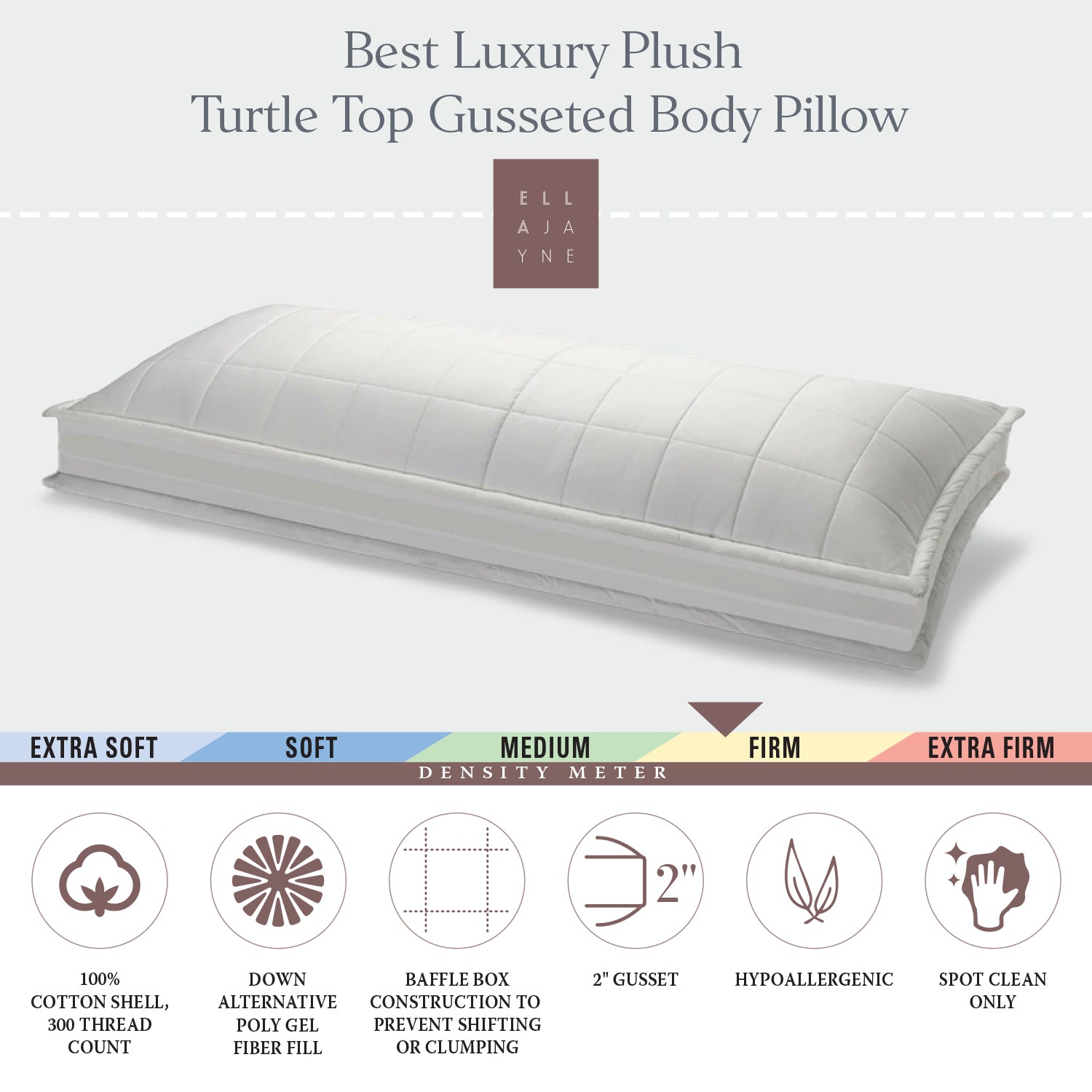 Best Luxury Plush Turtle Top Gusseted Body Pillow