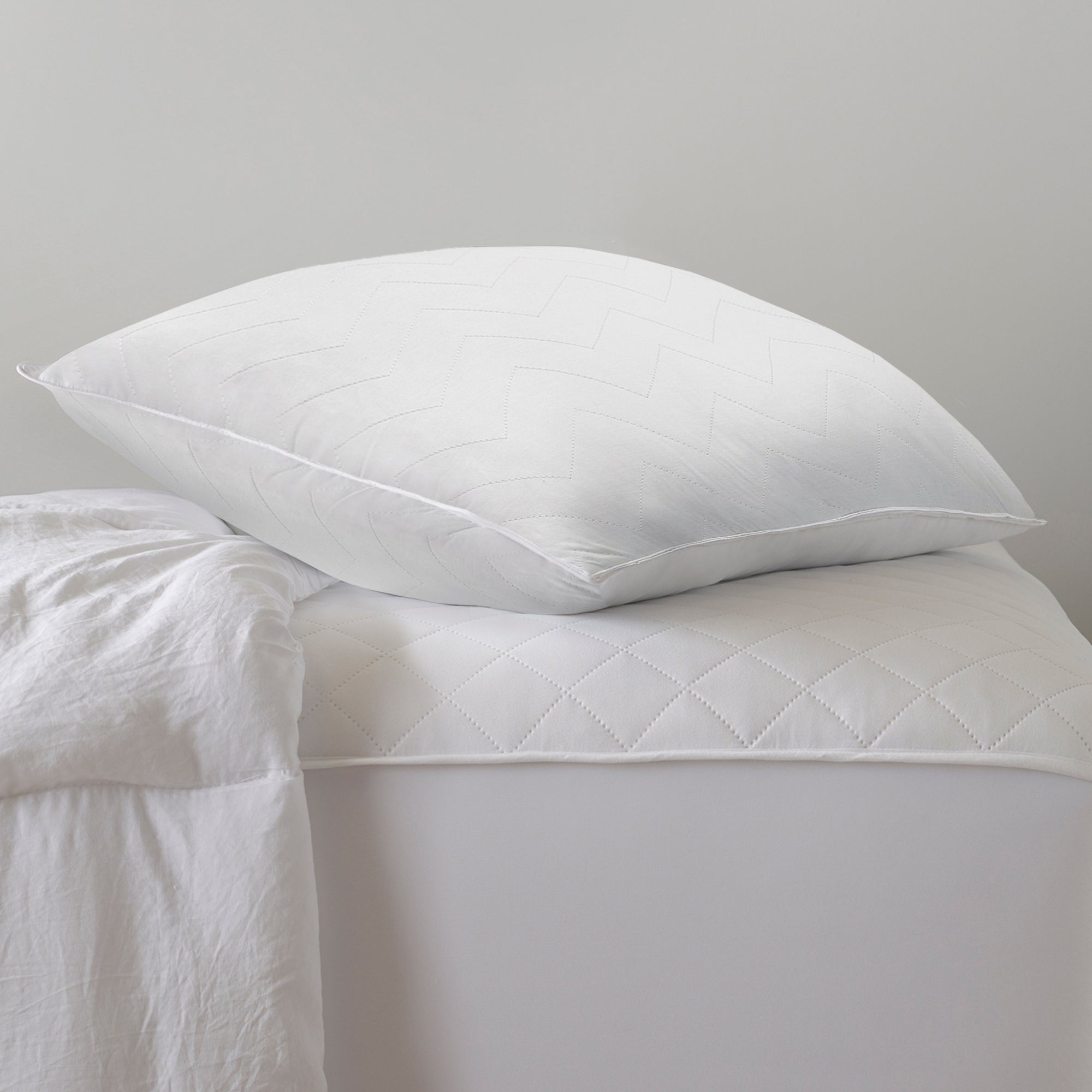 Ella Jayne Cotton Quilted Pillow - Medium Density - Set of 2