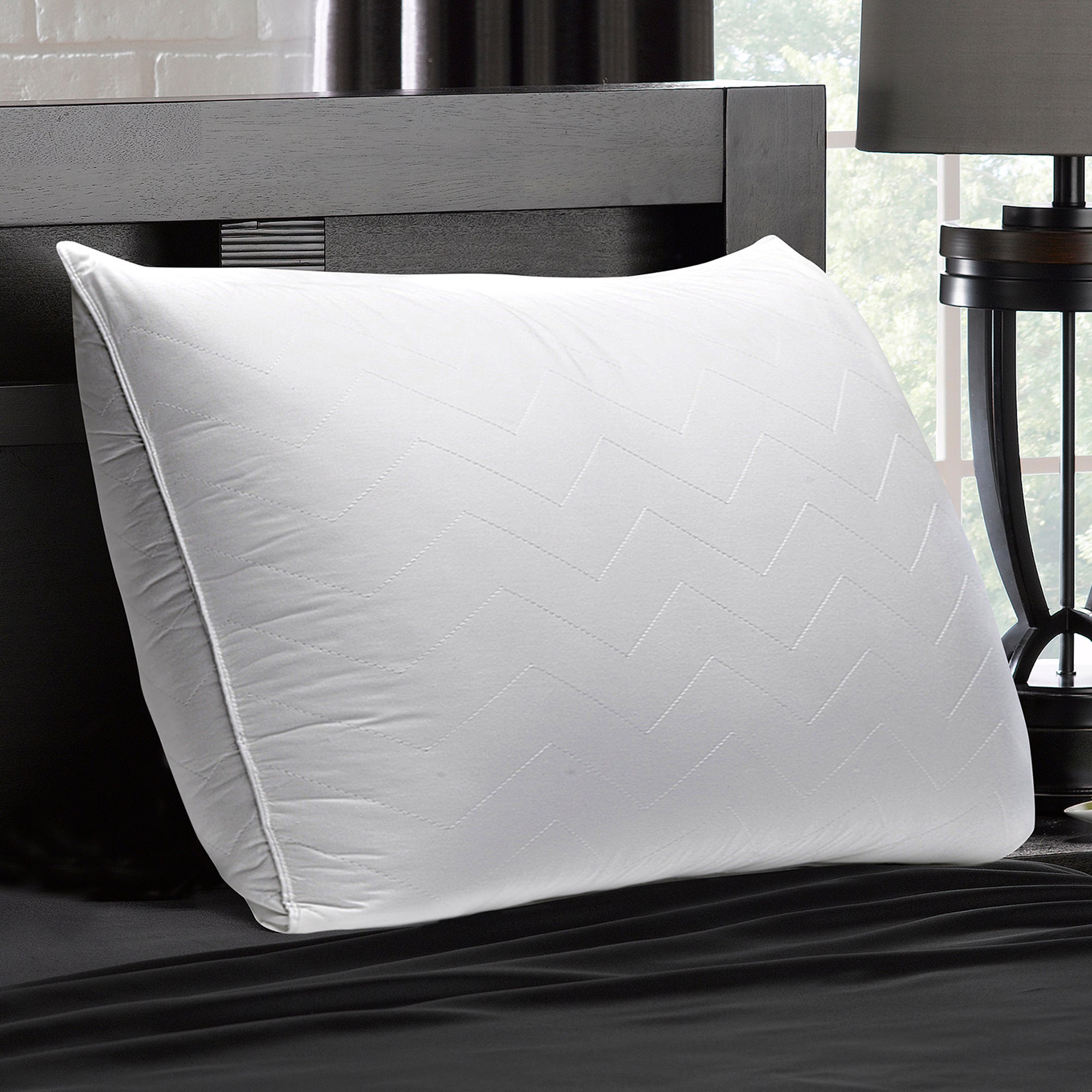 Ella Jayne Cotton Quilted Pillow - Medium Density - Set of 2