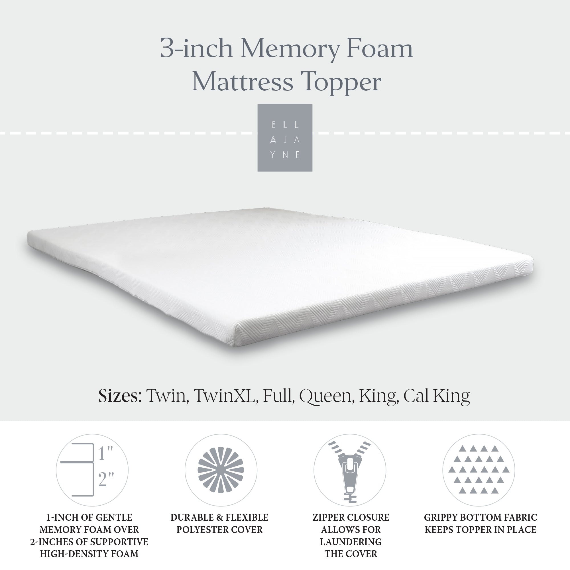 3-inch Memory Foam Mattress Topper