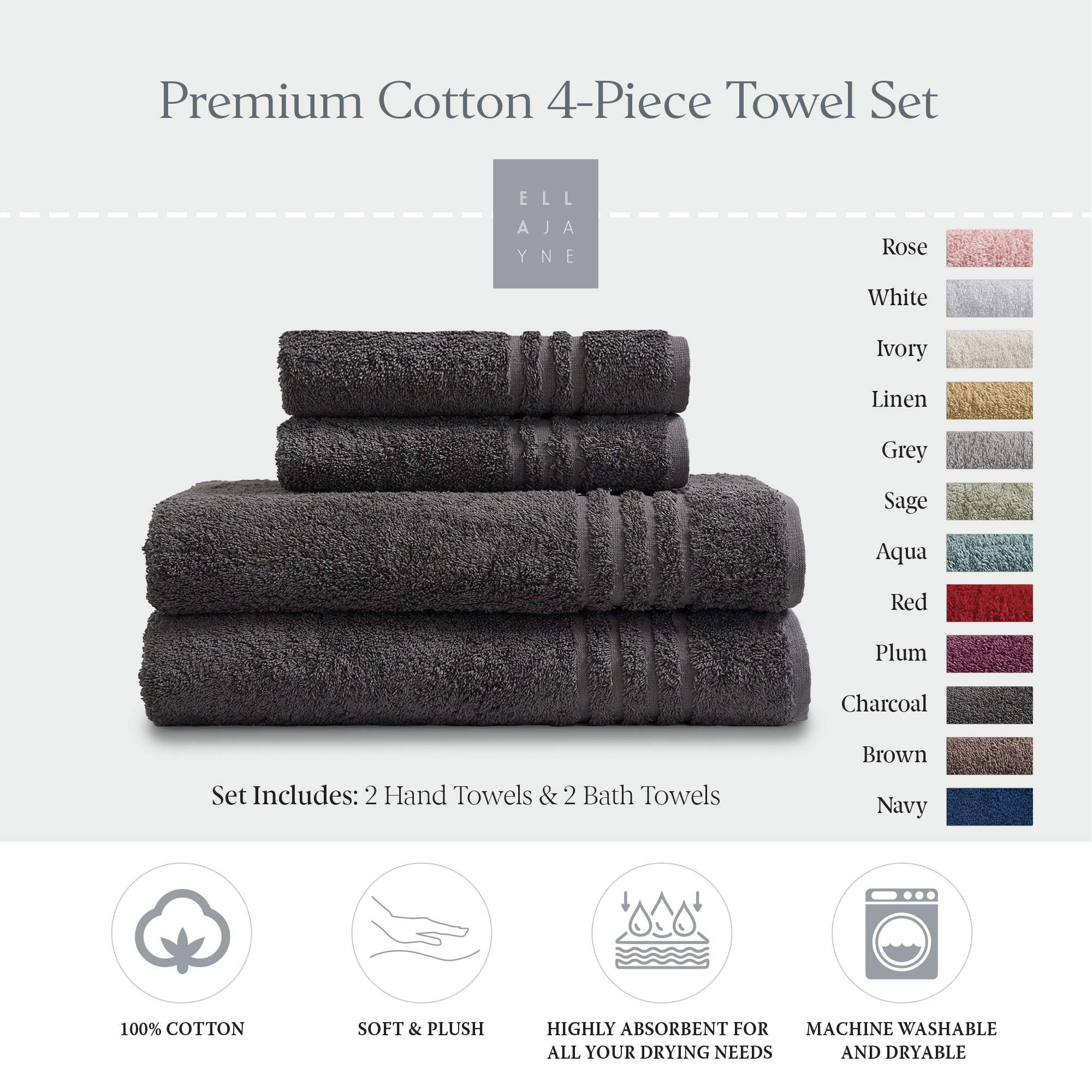 Towels / Color-Charcoal