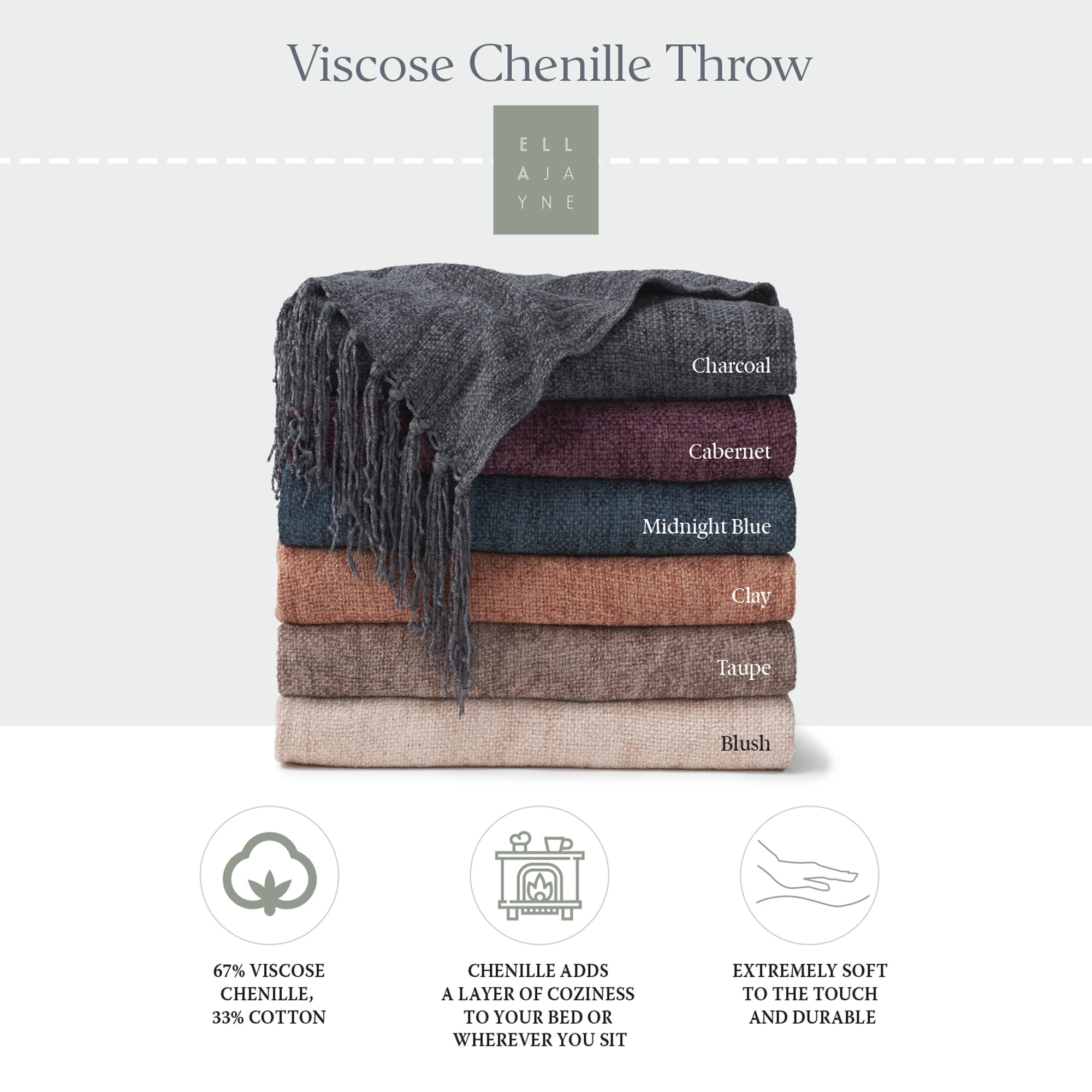Viscose Chenille Throw Blanket