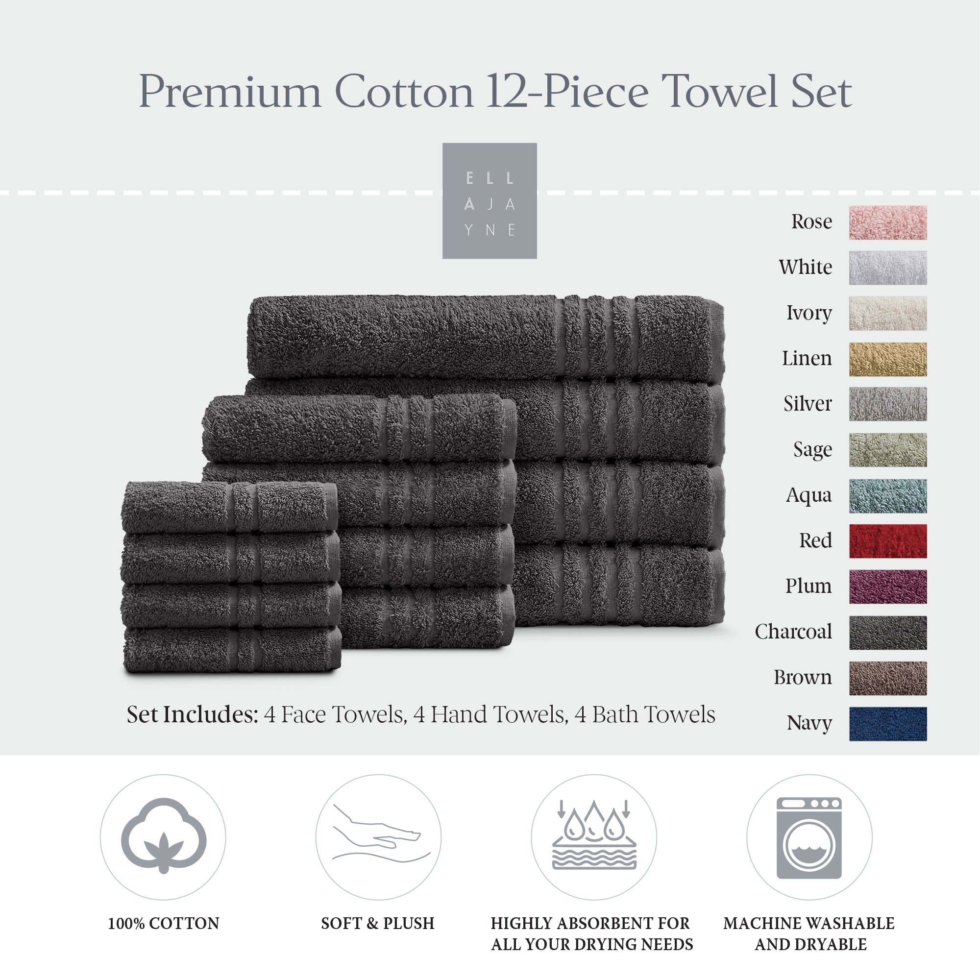 Towels / Color-Charcoal