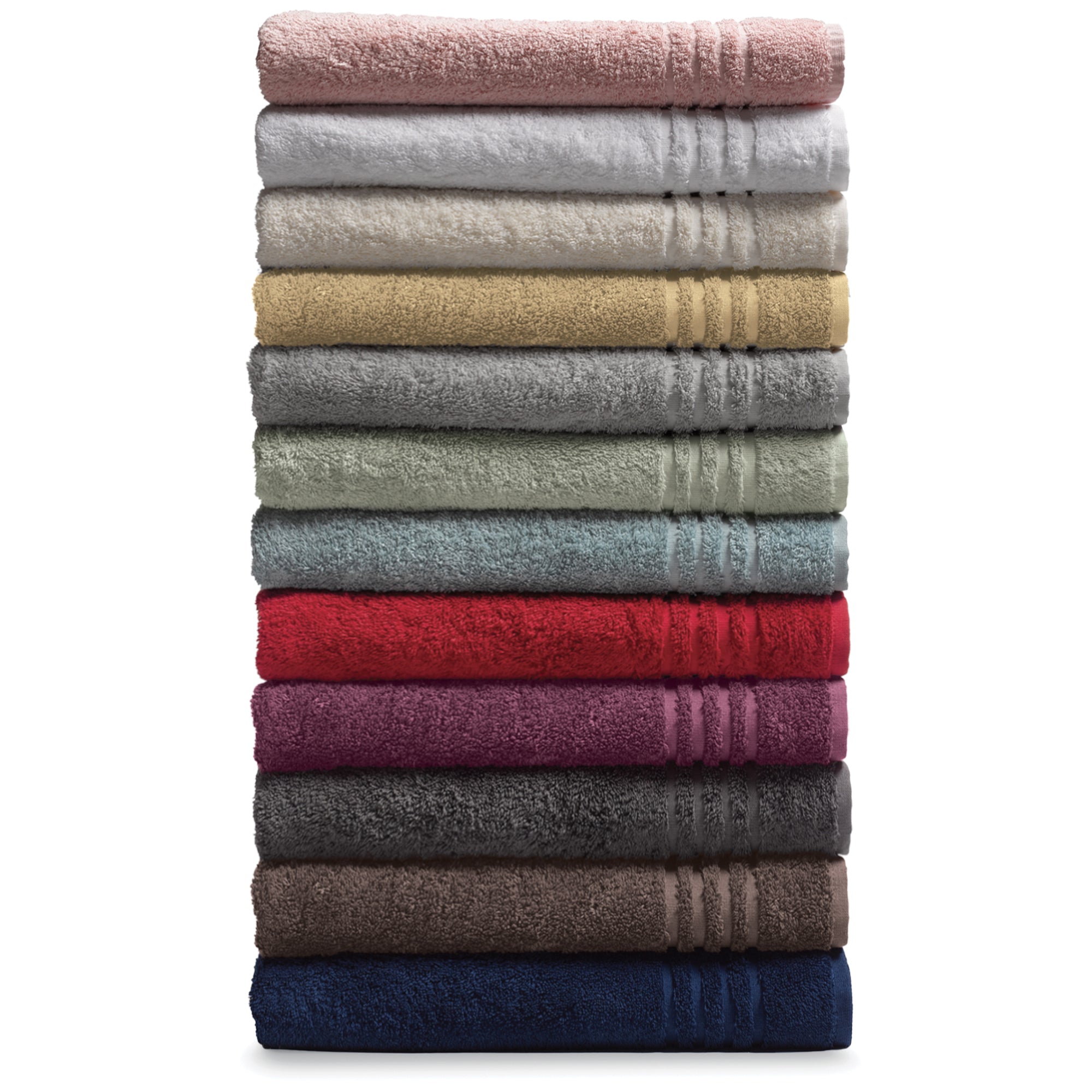 Luxury Cotton 12-Piece Face-Hand-Body Towel Set