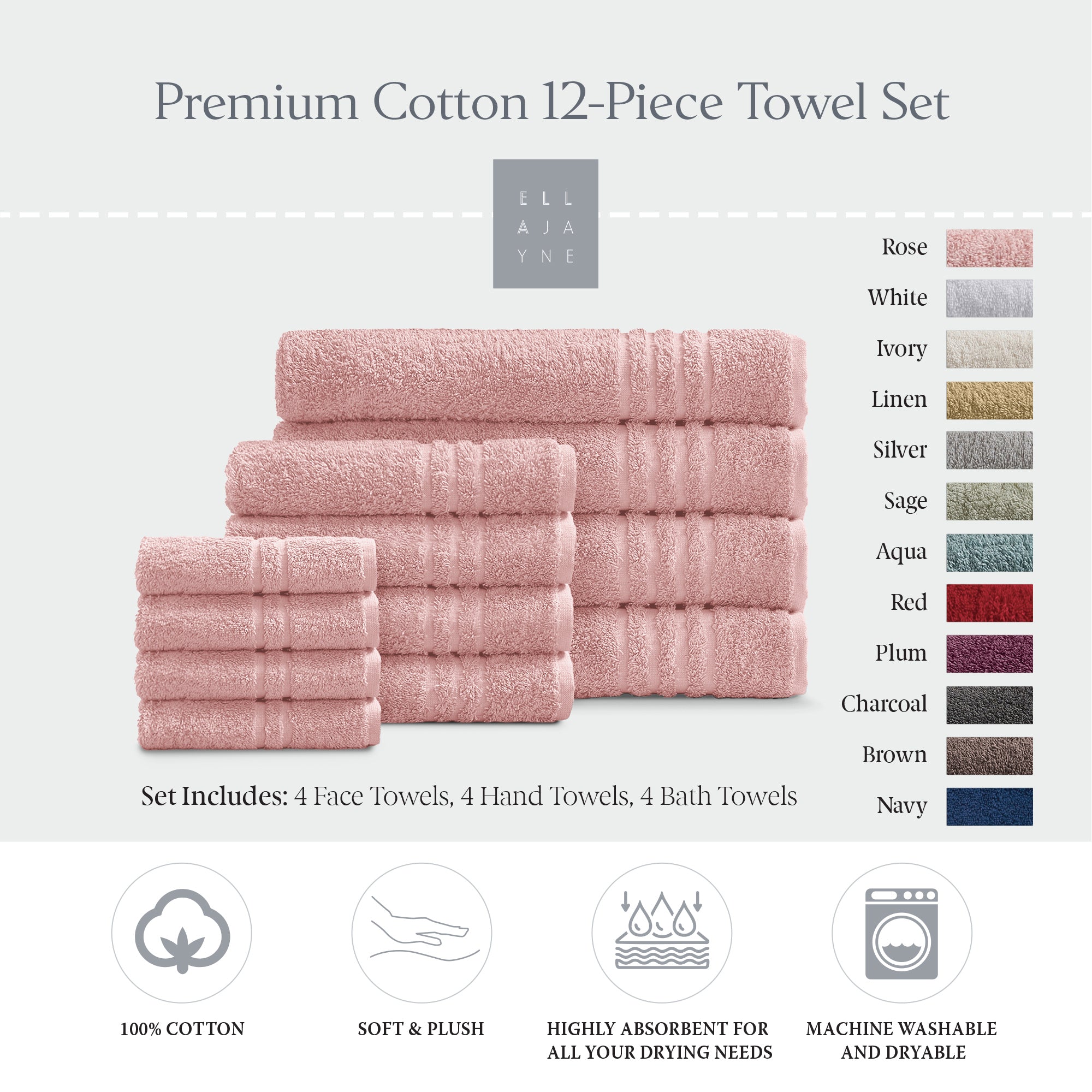 Towels / Color-Rose