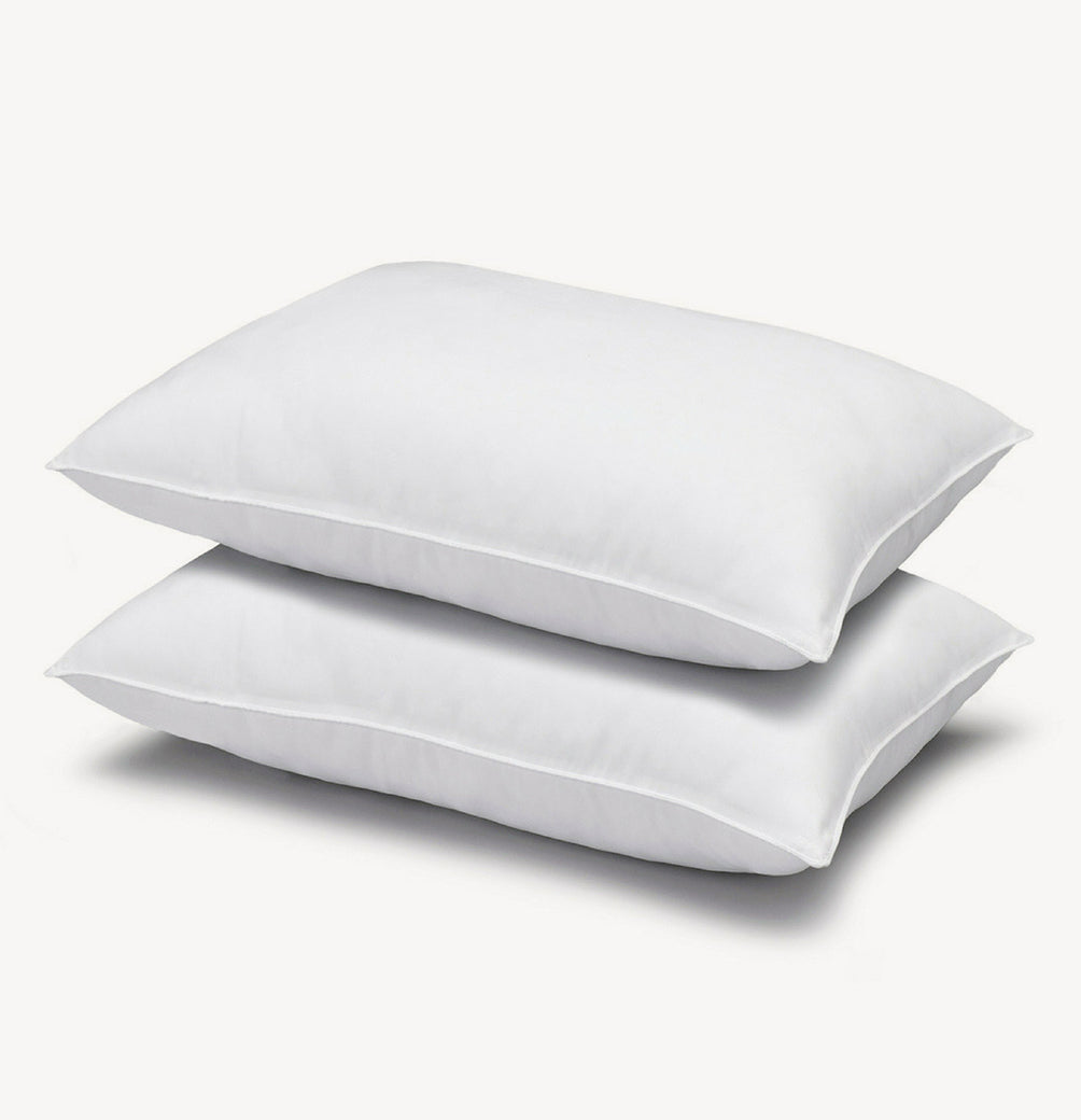 Signature Plush Allergy Resistant Down Like Fiber Pillow Medium - Set of Two
