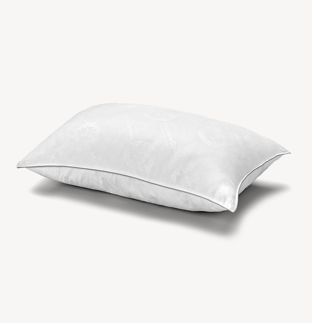 Extra Stuffed Allergy Free White Down Side/Back Sleeper Pillow with MicronOne Technology