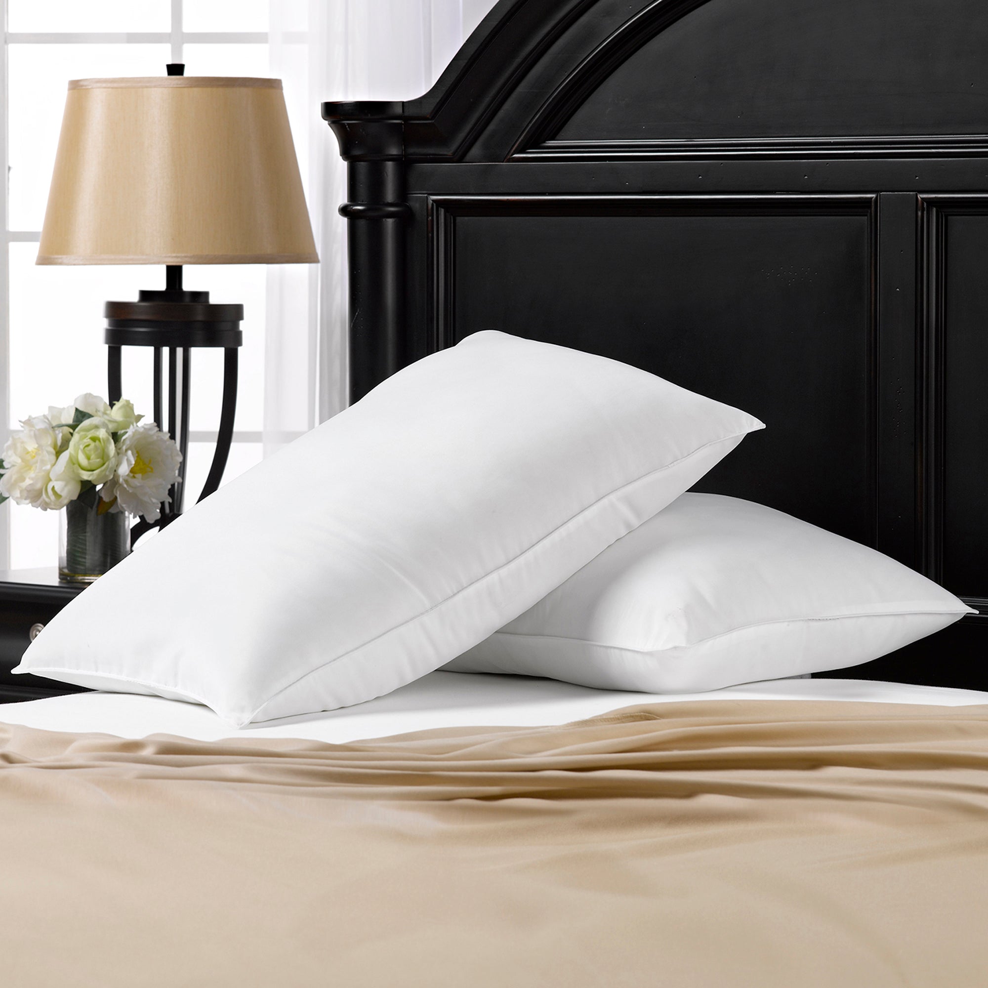 Signature Plush Allergy Resistant Down Like Fiber Pillow Medium - Set of Two