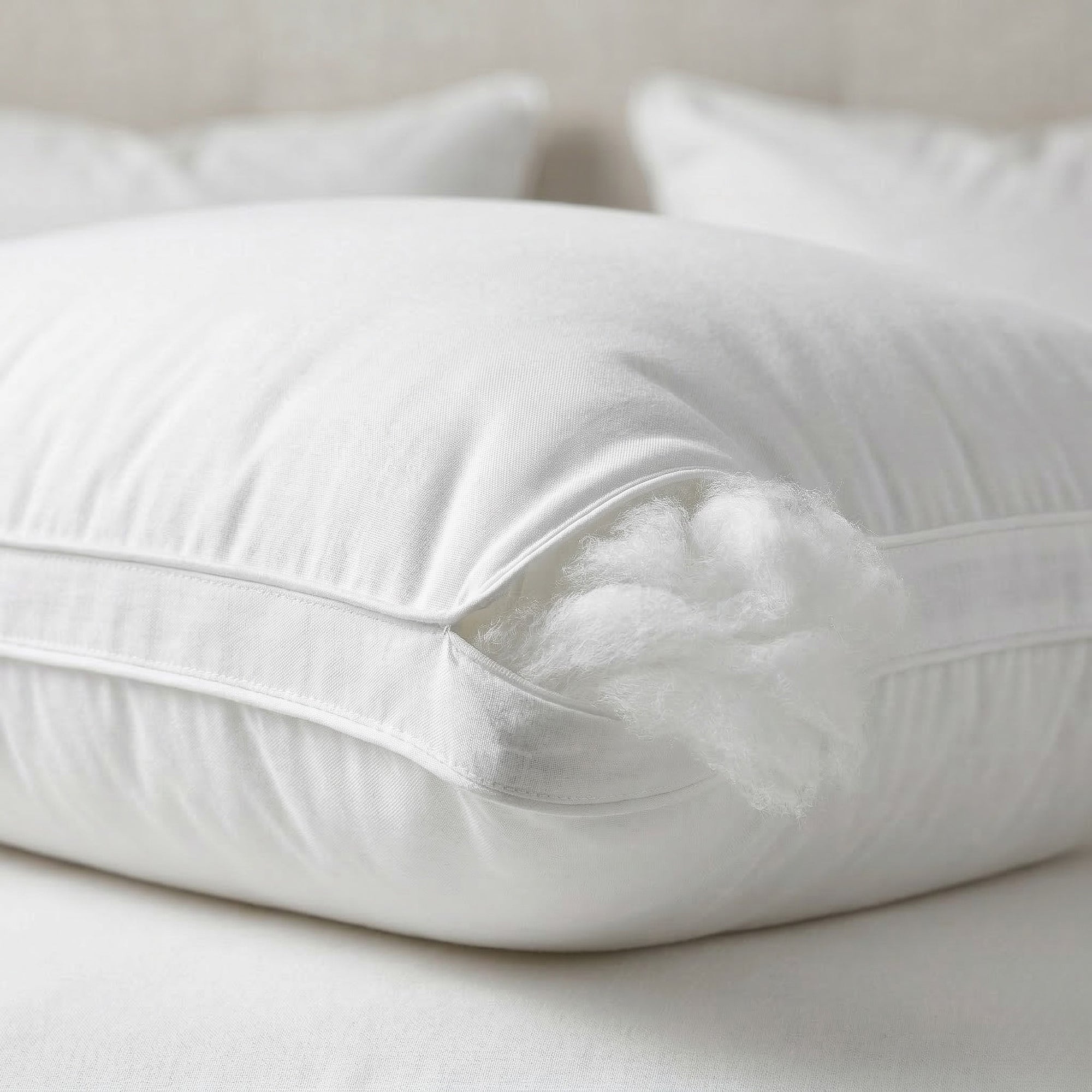 Plush and Supportive Gusseted Microfiber Pillow for All Sleep Positions - Set of 4 Pillows