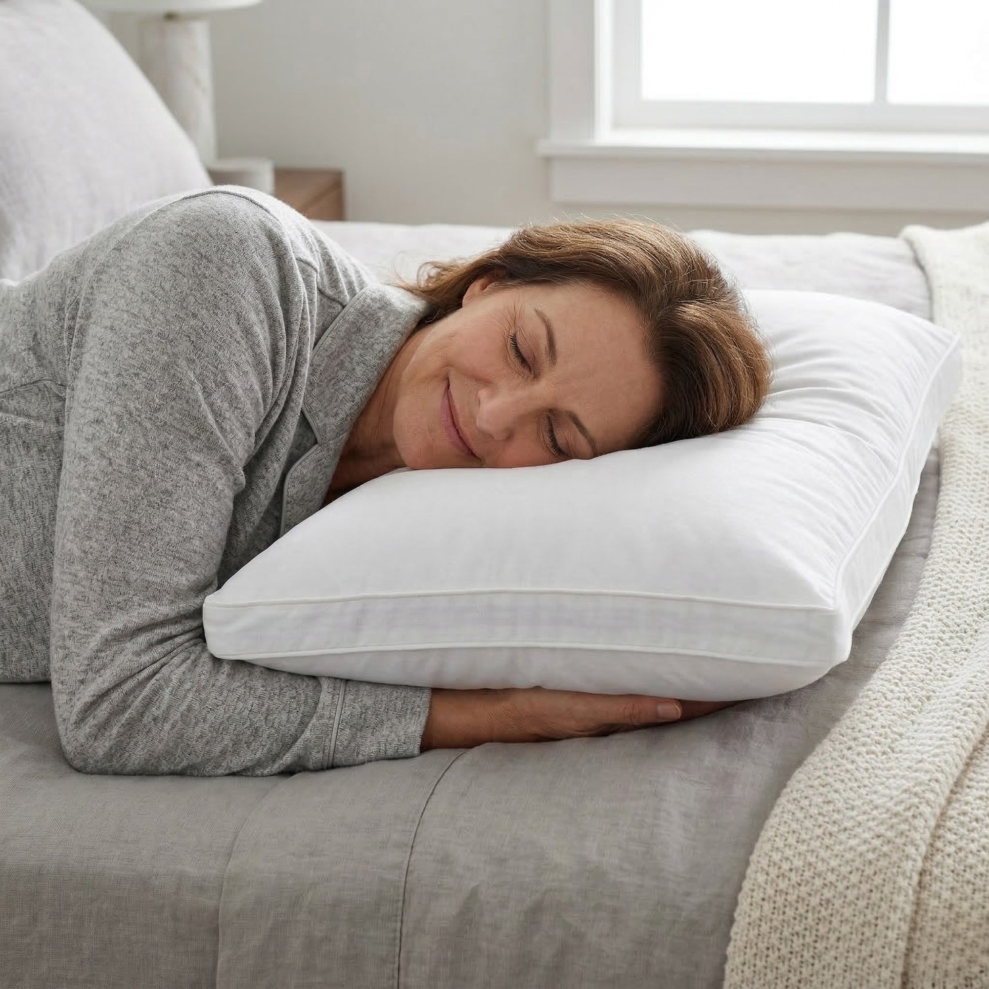 Plush and Supportive Gusseted Microfiber Pillow for All Sleep Positions - Set of 4 Pillows