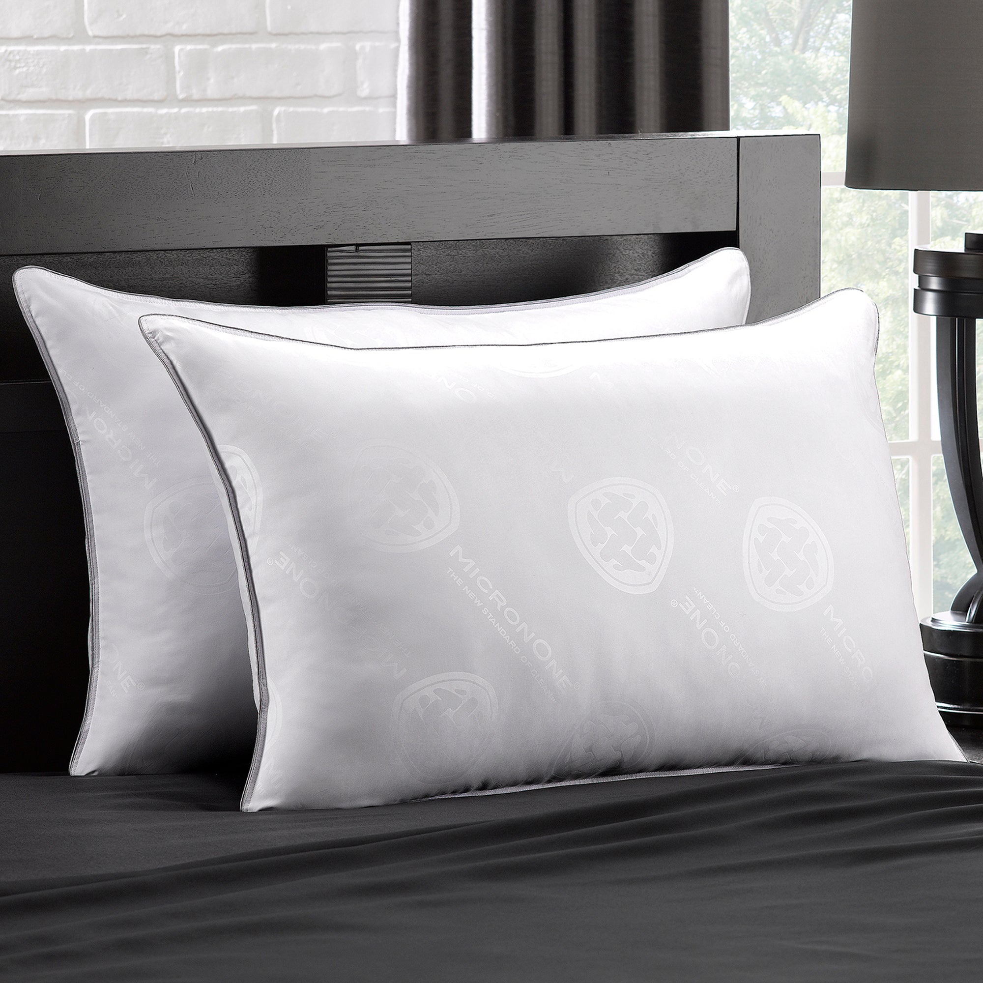Allergy, Dust Mite & Bed Bug Free Medium Density Pillow with MicronOne Technology - Set of Two
