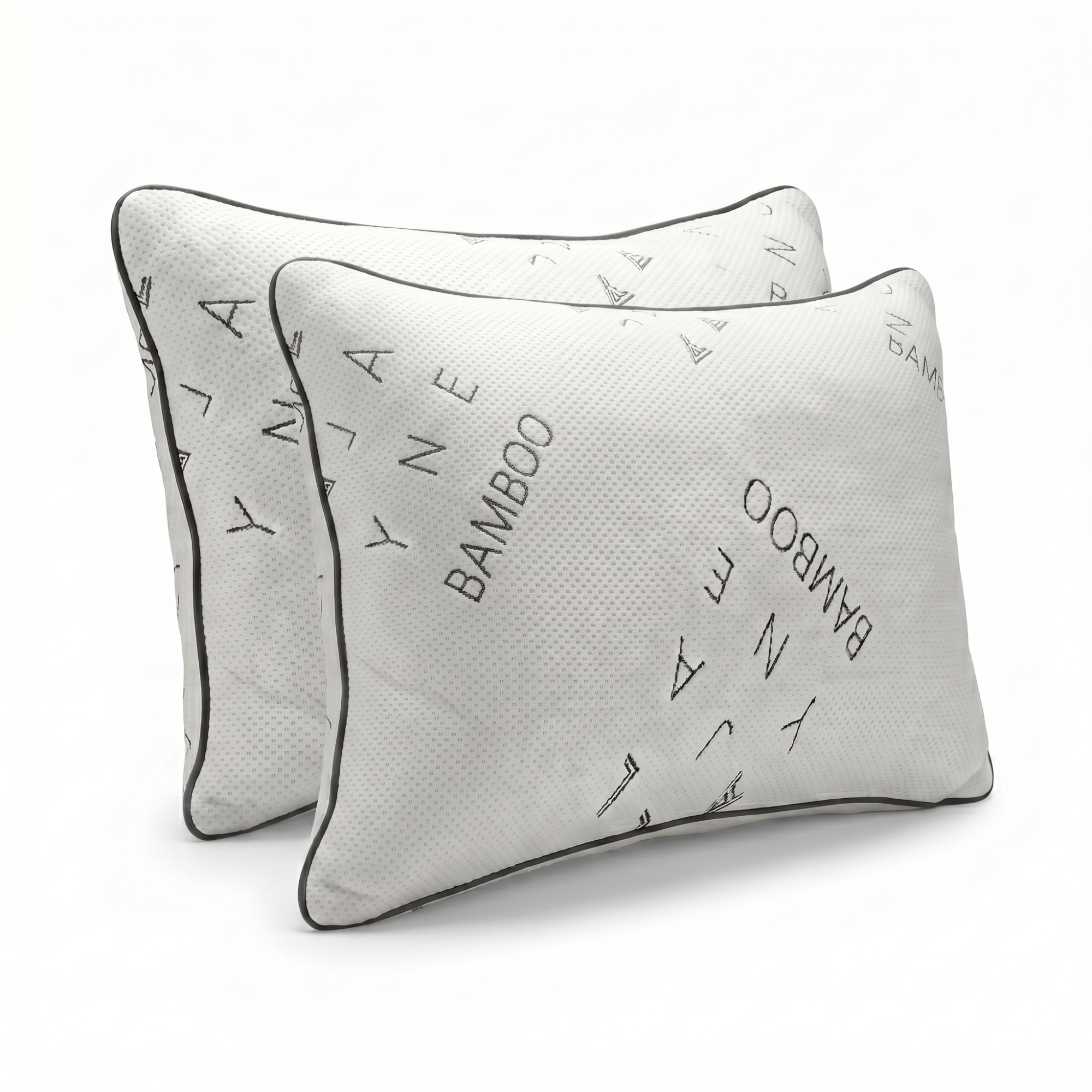 Bamboo-Breeze Breathable Down Alternative Pillow with AeroKnit™ Technology - Set of 2