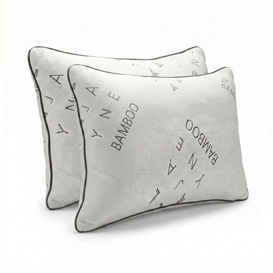 Bamboo-Breeze Breathable Down Alternative Pillow with AeroKnit™ Technology - Set of 2