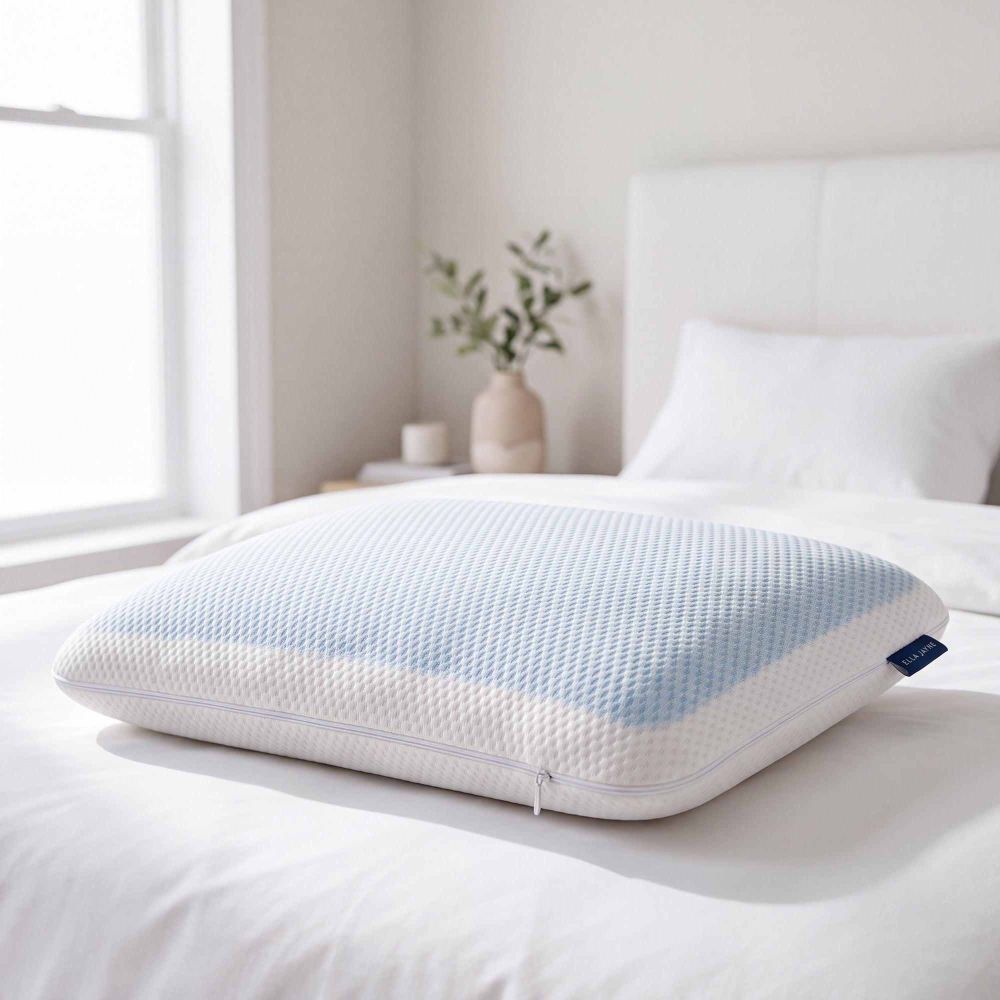 Ella Jayne Adaptive Cooling Memory Foam Pillow, Pressure-Relieving Comfort with Cooling Gel