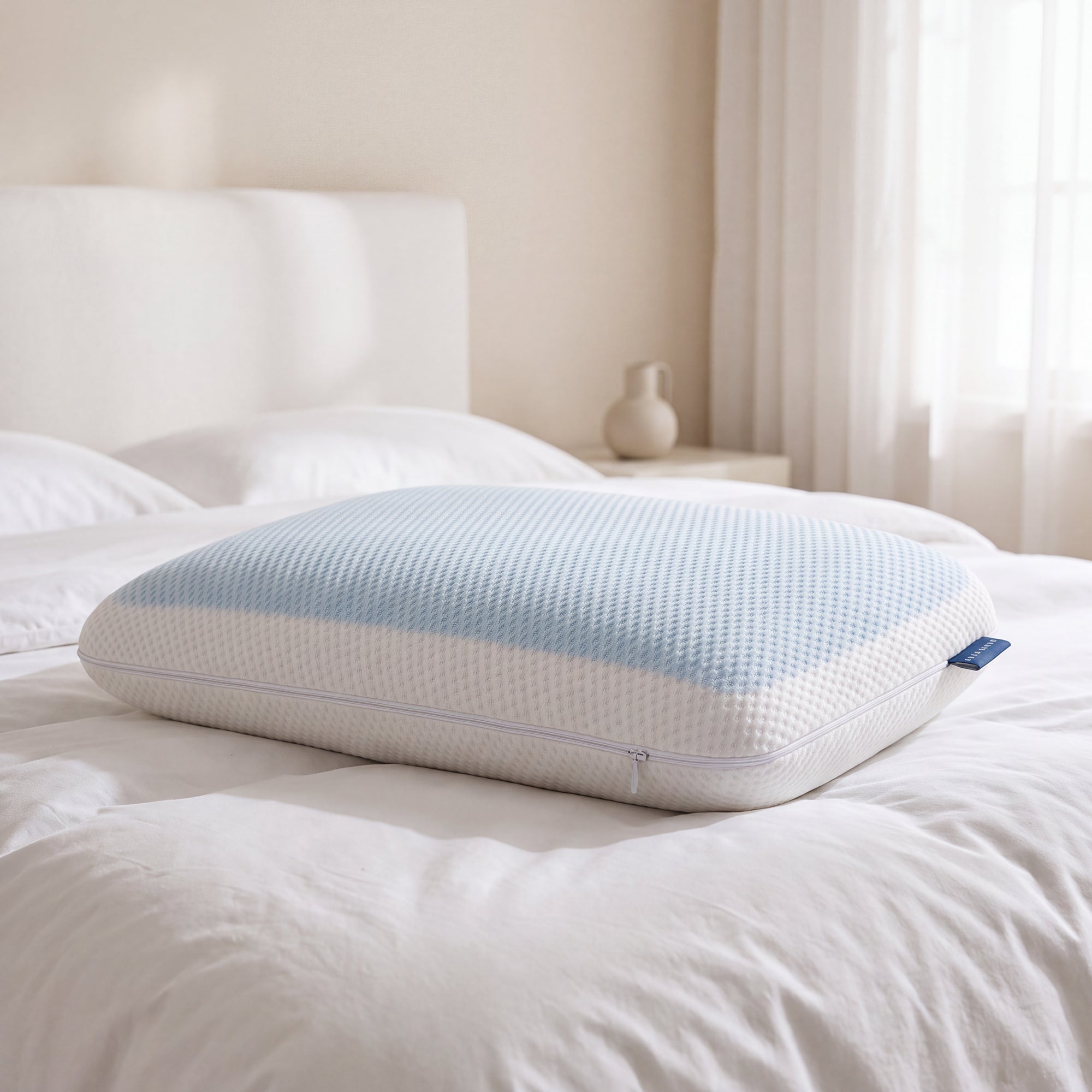 Ella Jayne Adaptive Cooling Memory Foam Pillow, Pressure-Relieving Comfort with Cooling Gel