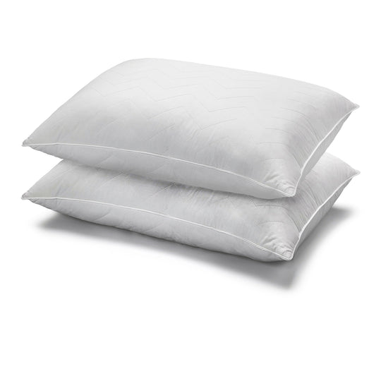 Ella Jayne Cotton Quilted Pillow - Medium Density - Set of 2