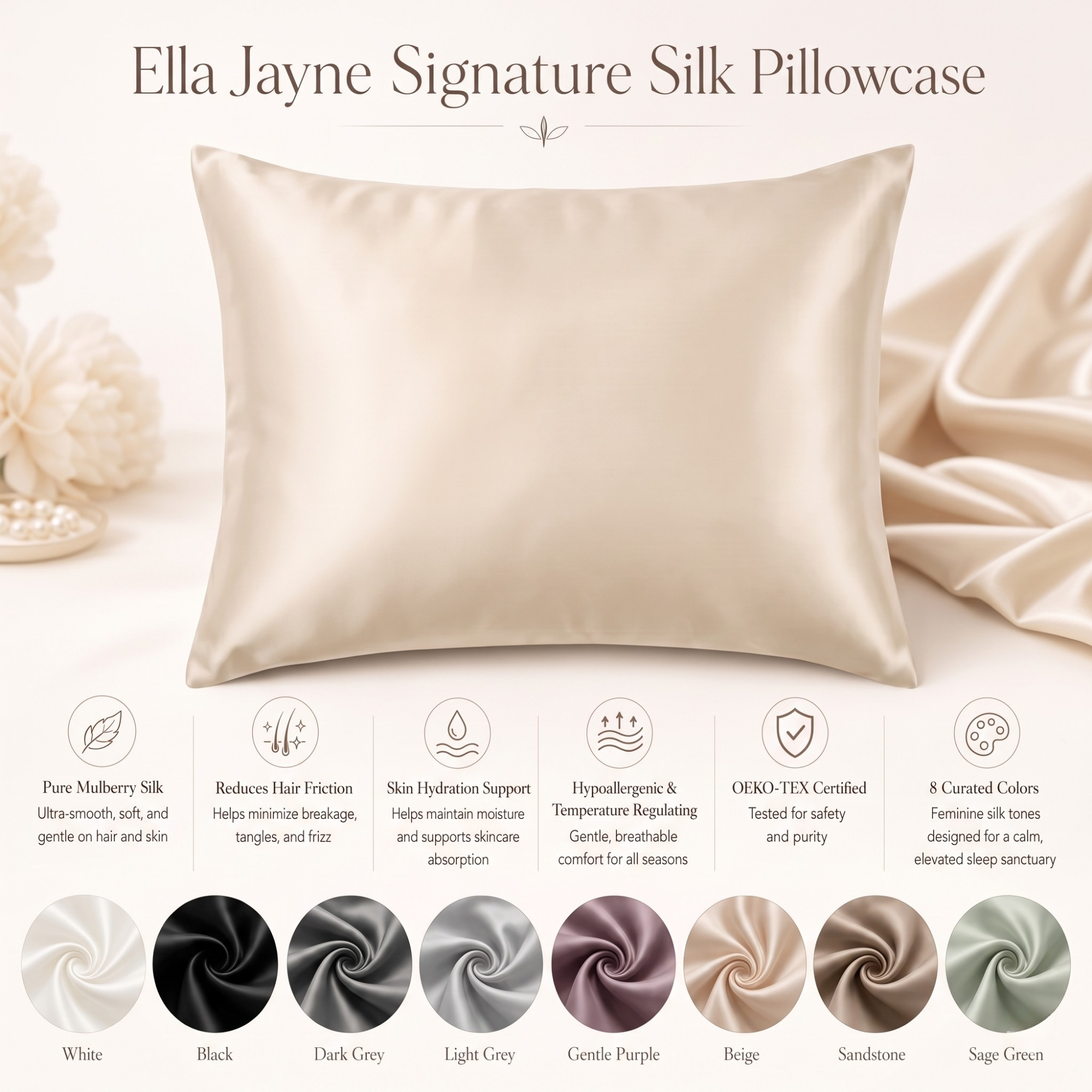 pillowcase / Color-Beige