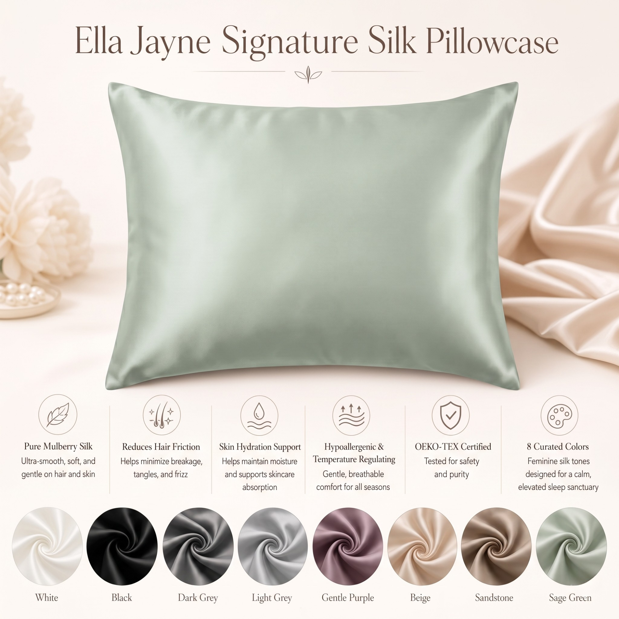 pillowcase / Color-Sage Green