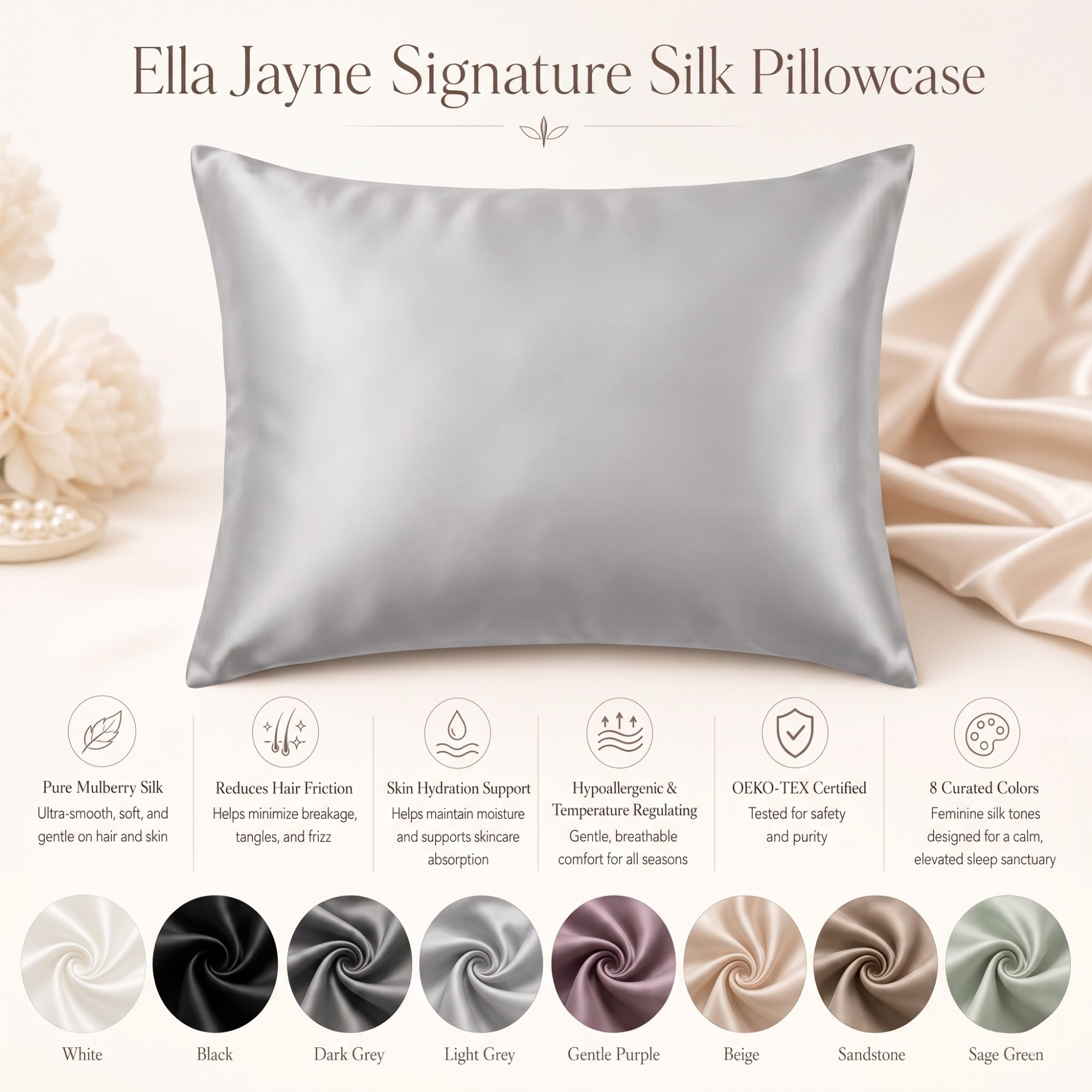 pillowcase / Color-Light Grey
