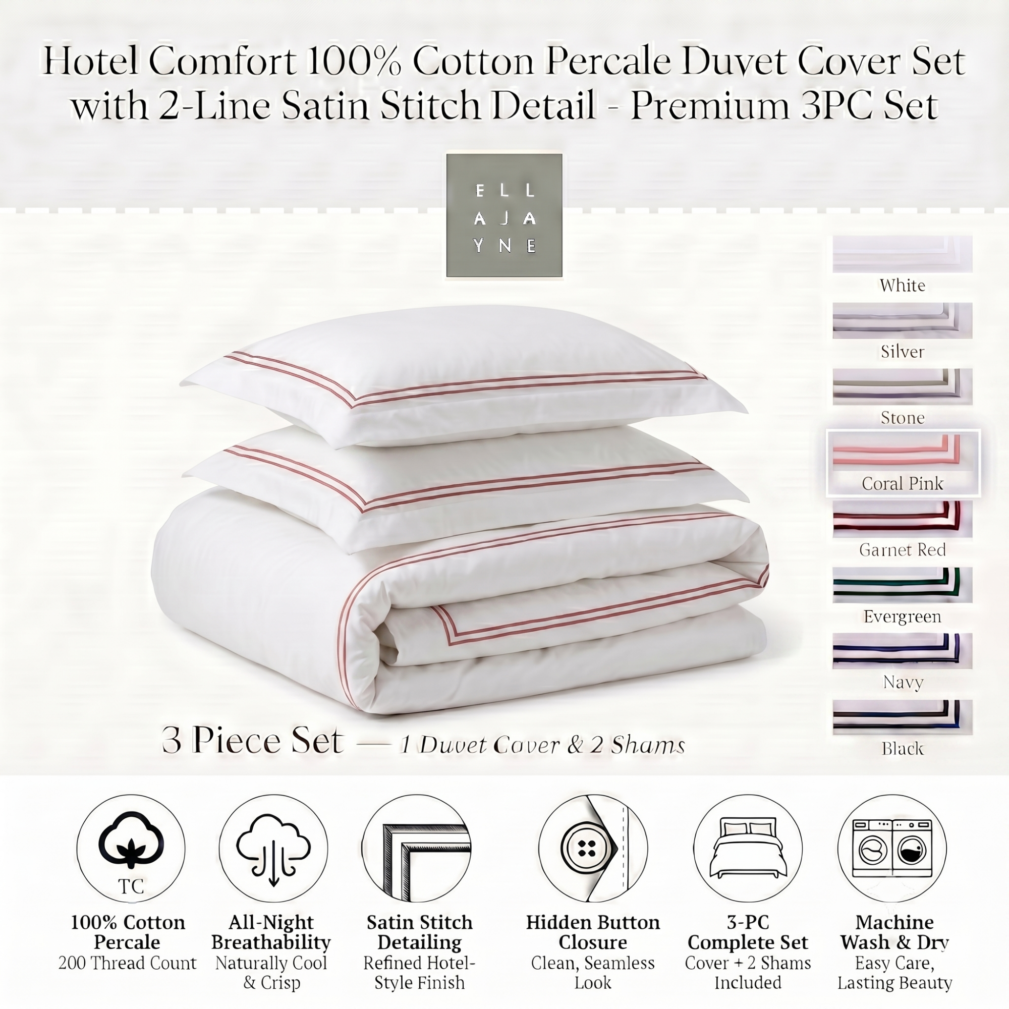 Duvet / Color-Coral Pink