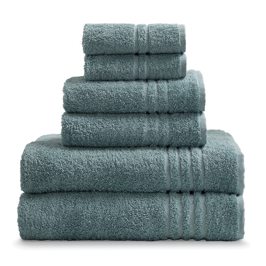 Luxury Cotton 6-Piece Face-Hand-Body Towel Set