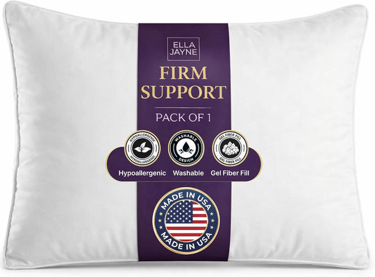 Luxury Plush Gusseted Pillow, Side/Back Sleeper, Medium/Firm Density