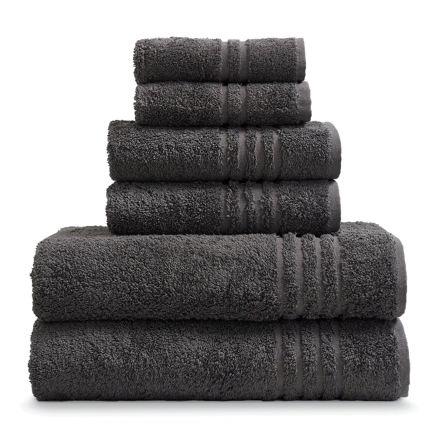 Darcelle 6 Piece Turkish Cotton Towel Set Charlton Home Color: Coal Black