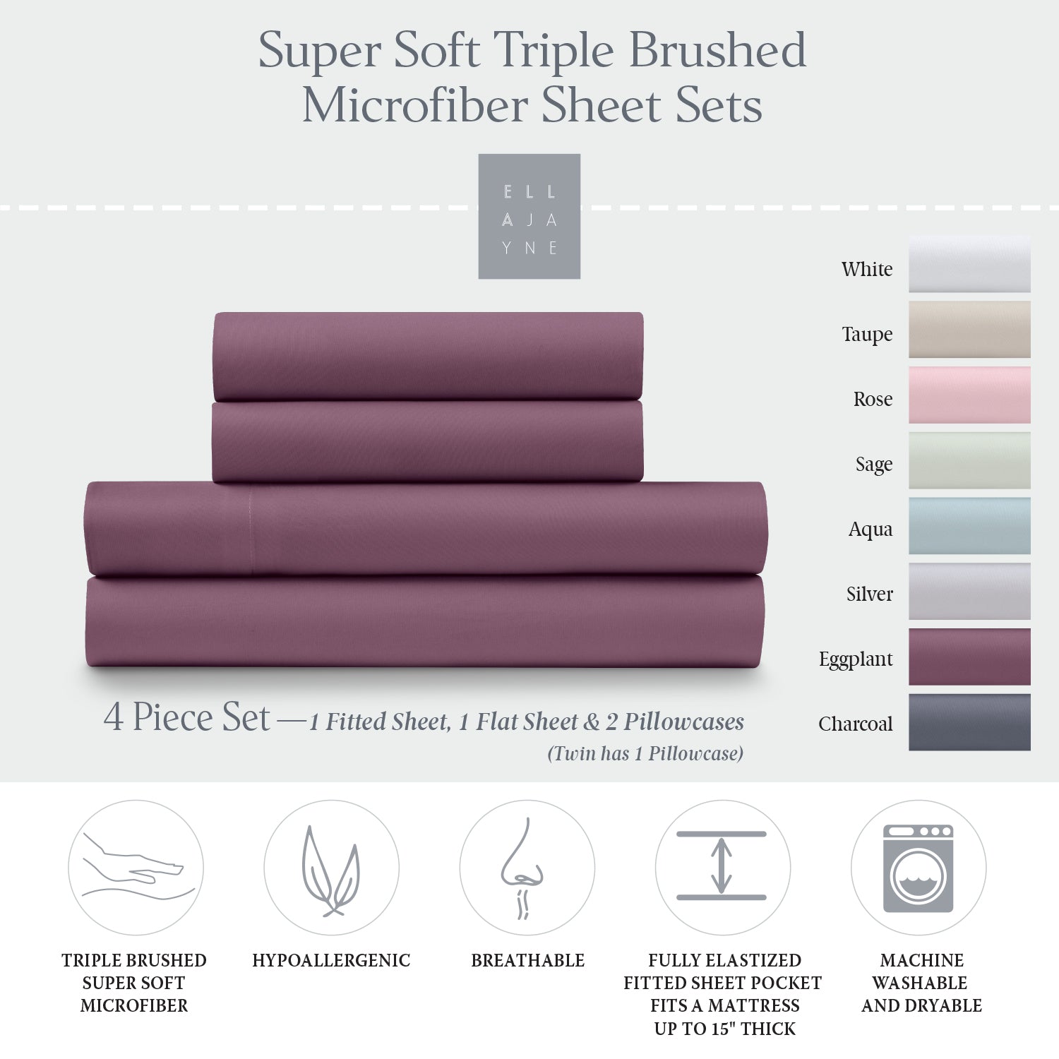 Super Soft Triple Brushed Microfiber Sheet Set