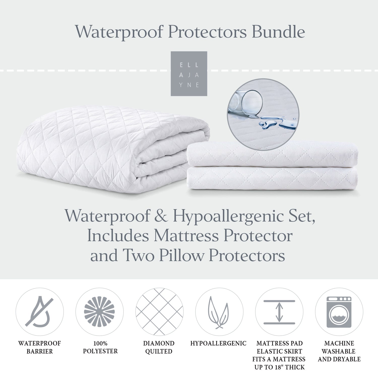 Waterproof Protector Bundle  Waterproof Mattress Protector