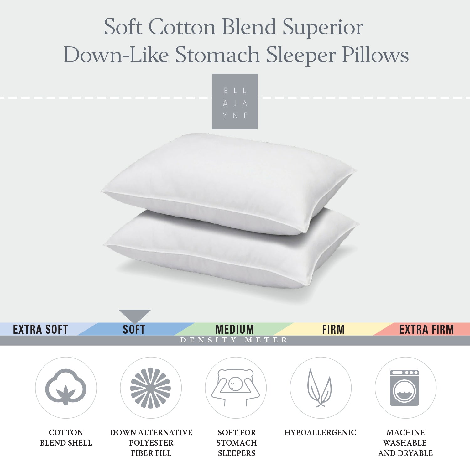 Bed Pillows Standard Size Set of 4 Pack Pillow for Sleeping Medium Soft  Supporti