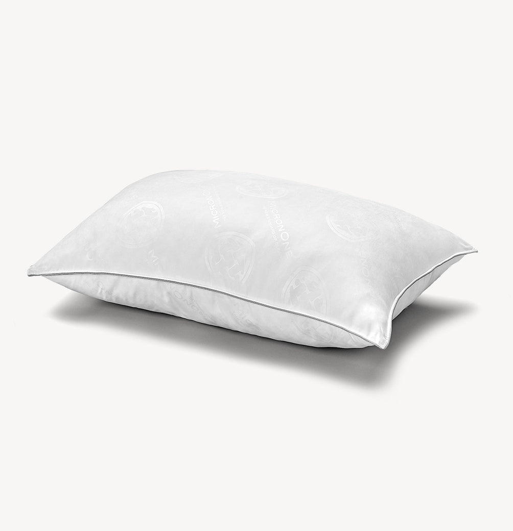 Soft Allergy Free White Down Stomach Sleeper Pillow with MicronOne Technology