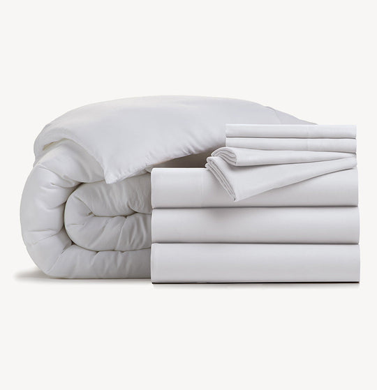 Cozy Touch Bundle | 7-Piece Microfiber Sheet Set, Duvet Set, and Down Alt Comforter