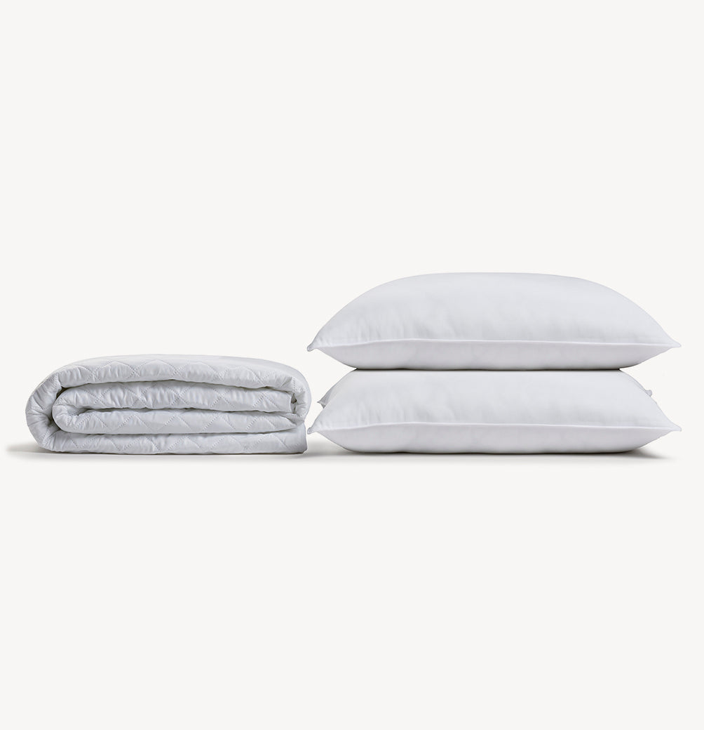 Soft Allergy Free White Down Stomach Sleeper Pillow with MicronOne Tec –  Ella Jayne Team